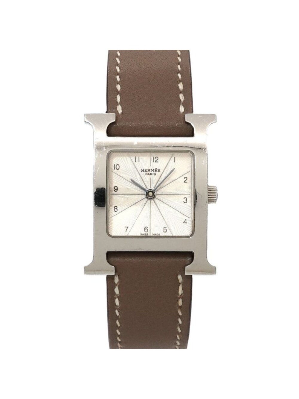 Hermes H Watch Silver Quartz